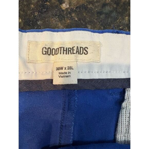 Goodthreads Men's Blue Chino Pants Size 38 Straight Fit 27 Inseam - Picture 8 of 9